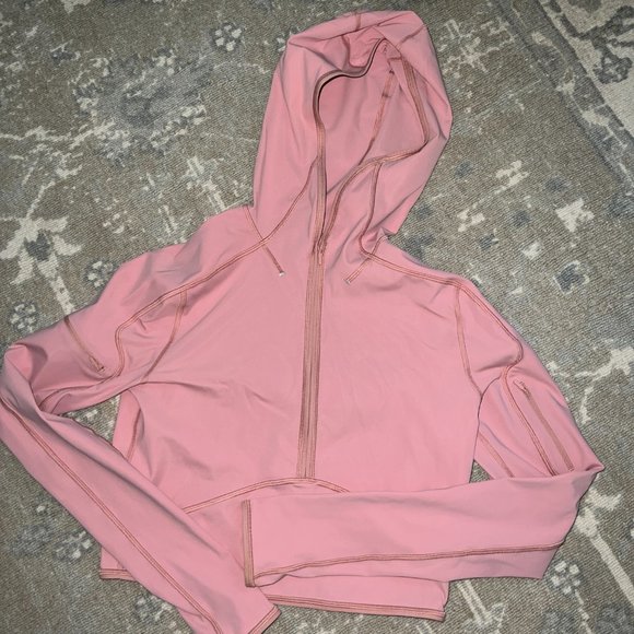 Break a trail 1/2 zip hoodie pastel pink Lululemon 6 - Picture 7 of 12